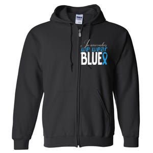 In November We Wear Blue Awareness Graphic Full Zip Hoodie