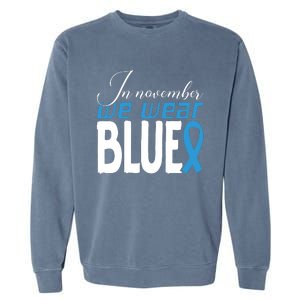 In November We Wear Blue Awareness Graphic Garment-Dyed Sweatshirt