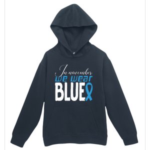 In November We Wear Blue Awareness Graphic Urban Pullover Hoodie