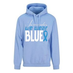 In November We Wear Blue Awareness Graphic Unisex Surf Hoodie