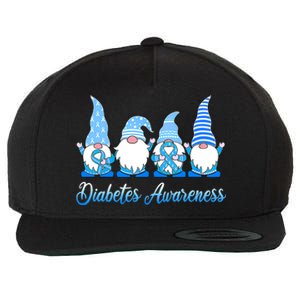 In November We Wear Blue Gnomes Diabetes Awareness Survivors Wool Snapback Cap