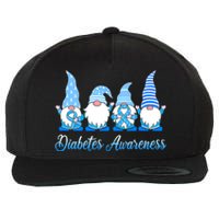 In November We Wear Blue Gnomes Diabetes Awareness Survivors Wool Snapback Cap