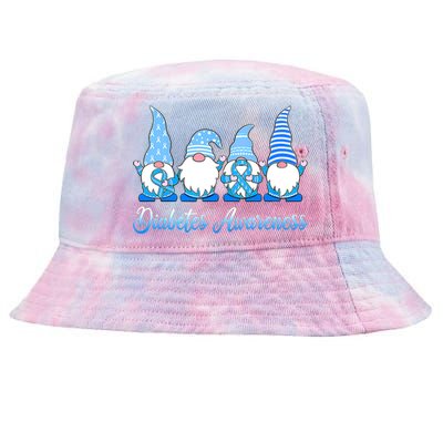 In November We Wear Blue Gnomes Diabetes Awareness Survivors Tie-Dyed Bucket Hat