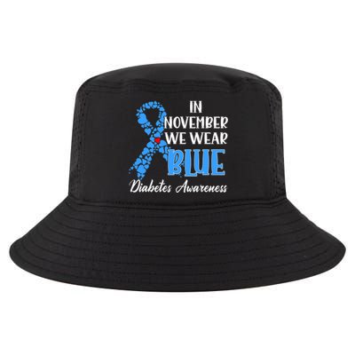 In November We Wear Blue Diabetes awareness Cool Comfort Performance Bucket Hat