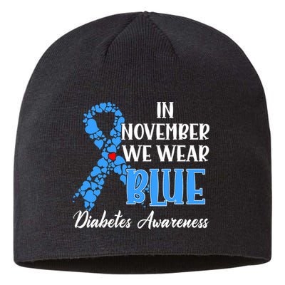 In November We Wear Blue Diabetes awareness Sustainable Beanie