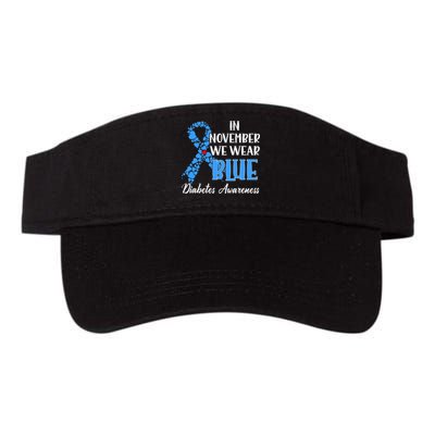 In November We Wear Blue Diabetes awareness Valucap Bio-Washed Visor