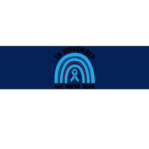 In November We Wear Blue Awareness Graphic Bumper Sticker