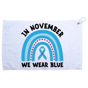 In November We Wear Blue Awareness Graphic Grommeted Golf Towel