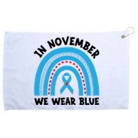 In November We Wear Blue Awareness Graphic Grommeted Golf Towel