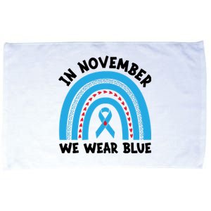 In November We Wear Blue Awareness Graphic Microfiber Hand Towel