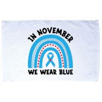 In November We Wear Blue Awareness Graphic Microfiber Hand Towel