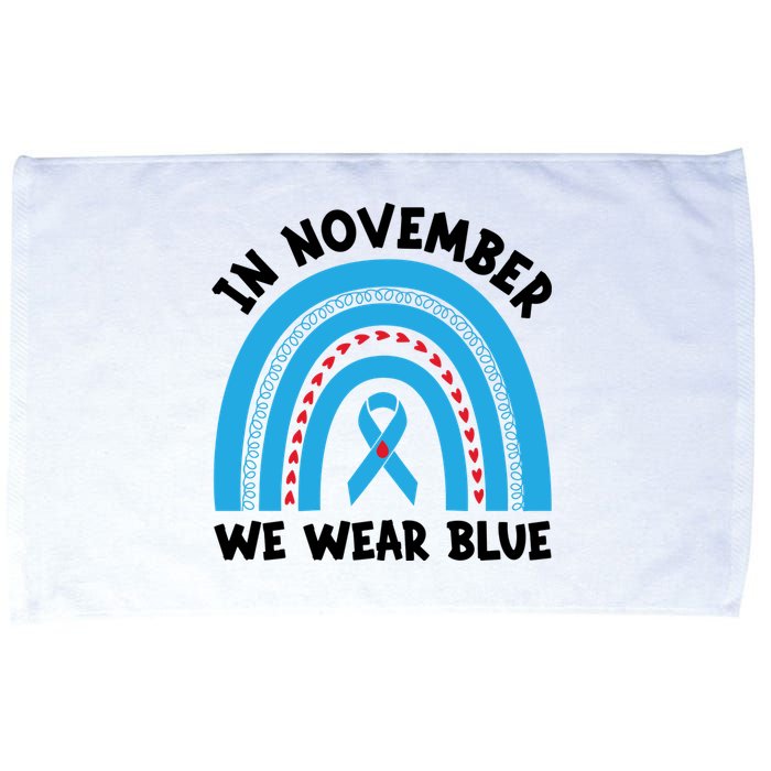 In November We Wear Blue Awareness Graphic Microfiber Hand Towel