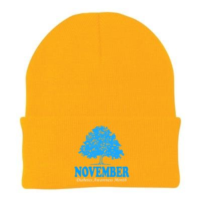 In November We Wear Blue Pumpkin Diabetes Awareness Month Knit Cap Winter Beanie