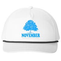 In November We Wear Blue Pumpkin Diabetes Awareness Month Snapback Five-Panel Rope Hat