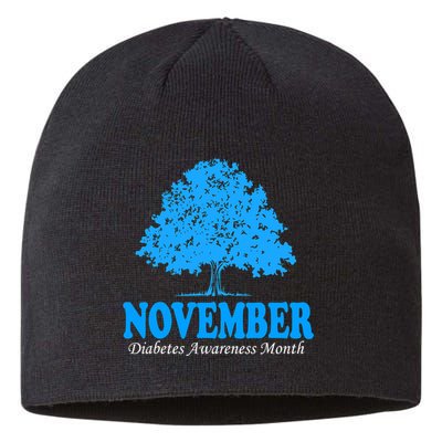 In November We Wear Blue Pumpkin Diabetes Awareness Month Sustainable Beanie