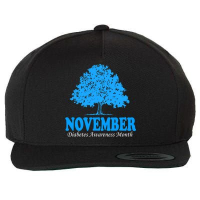 In November We Wear Blue Pumpkin Diabetes Awareness Month Wool Snapback Cap