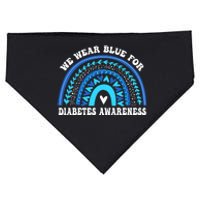 In November We Wear Blue Rainbow Diabetes Awareness Month USA-Made Doggie Bandana