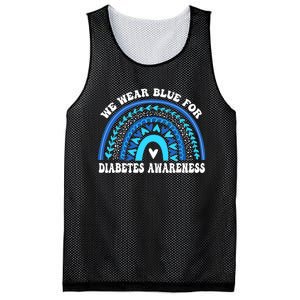 In November We Wear Blue Rainbow Diabetes Awareness Month Mesh Reversible Basketball Jersey Tank