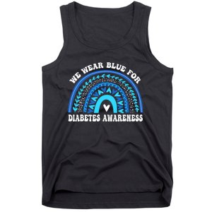 In November We Wear Blue Rainbow Diabetes Awareness Month Tank Top