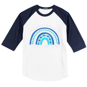 In November We Wear Blue Rainbow Diabetes Awareness Month Baseball Sleeve Shirt