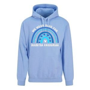 In November We Wear Blue Rainbow Diabetes Awareness Month Unisex Surf Hoodie