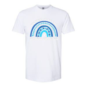 In November We Wear Blue Rainbow Diabetes Awareness Month Softstyle CVC T-Shirt