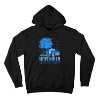 In November We Wear Blue Pumpkin Diabetes Awareness Month Hoodie