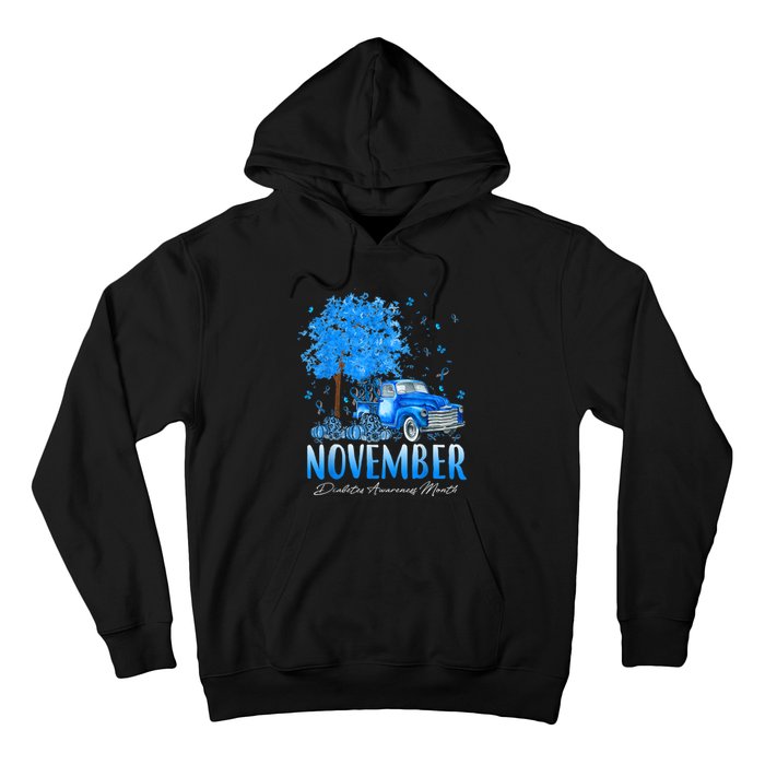 In November We Wear Blue Pumpkin Diabetes Awareness Month Hoodie