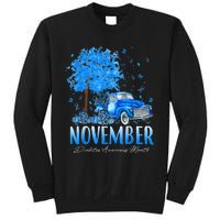 In November We Wear Blue Pumpkin Diabetes Awareness Month Sweatshirt