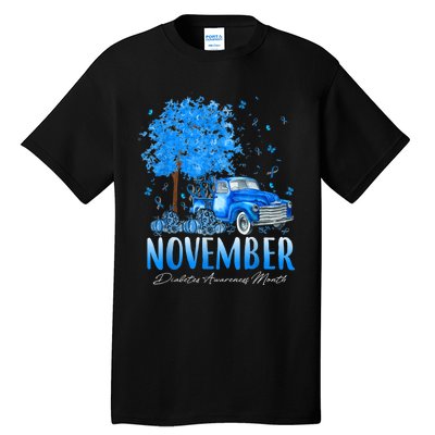 In November We Wear Blue Pumpkin Diabetes Awareness Month Tall T-Shirt