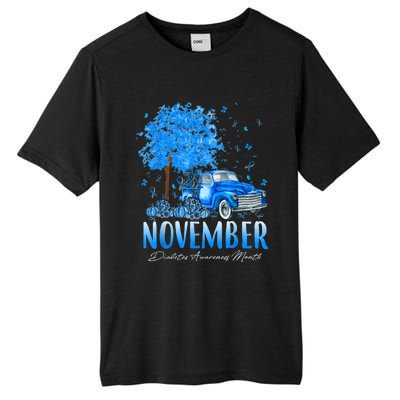 In November We Wear Blue Pumpkin Diabetes Awareness Month Tall Fusion ChromaSoft Performance T-Shirt