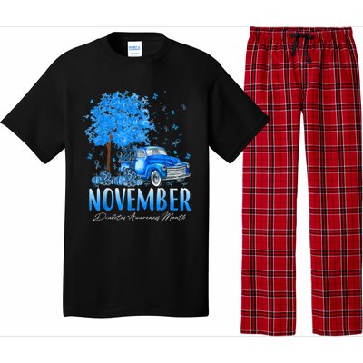 In November We Wear Blue Pumpkin Diabetes Awareness Month Pajama Set