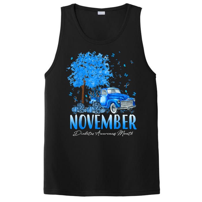 In November We Wear Blue Pumpkin Diabetes Awareness Month PosiCharge Competitor Tank