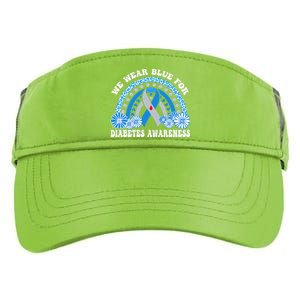 In November We Wear Blue Rainbow Diabetes Awareness Month Adult Drive Performance Visor