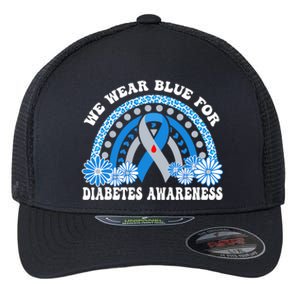 In November We Wear Blue Rainbow Diabetes Awareness Month Flexfit Unipanel Trucker Cap