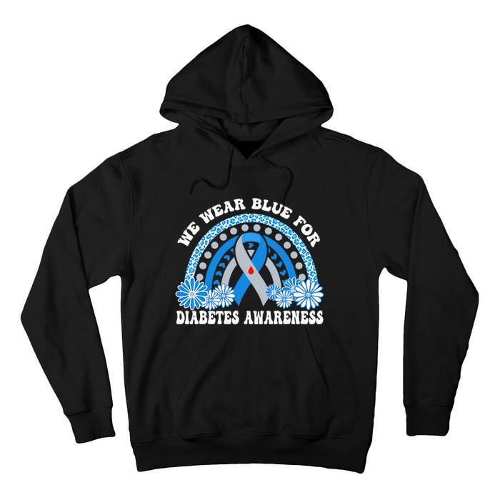 In November We Wear Blue Rainbow Diabetes Awareness Month Hoodie