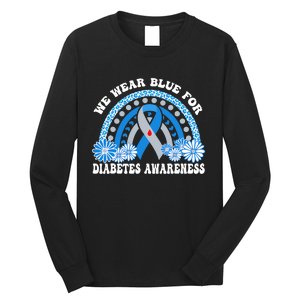 In November We Wear Blue Rainbow Diabetes Awareness Month Long Sleeve Shirt