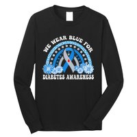 In November We Wear Blue Rainbow Diabetes Awareness Month Long Sleeve Shirt