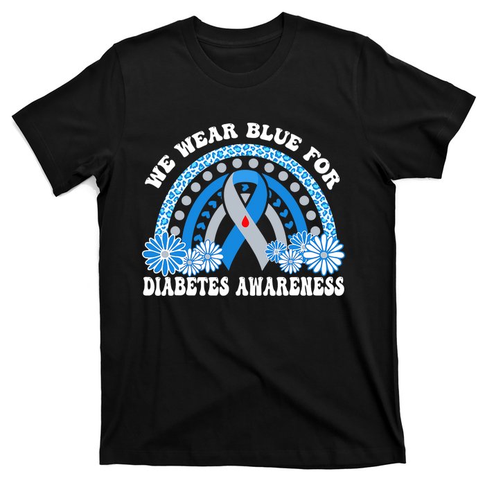 In November We Wear Blue Rainbow Diabetes Awareness Month T-Shirt