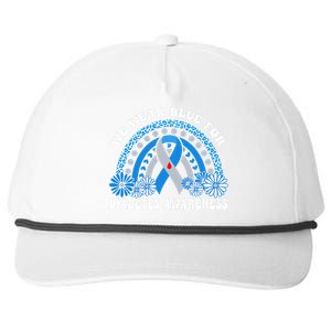 In November We Wear Blue Rainbow Diabetes Awareness Month Snapback Five-Panel Rope Hat