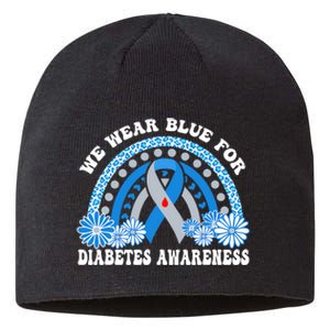 In November We Wear Blue Rainbow Diabetes Awareness Month Sustainable Beanie