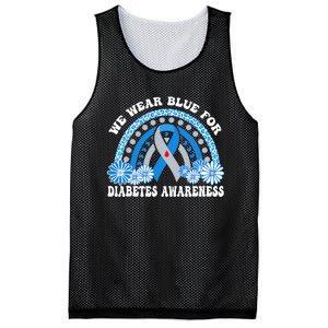 In November We Wear Blue Rainbow Diabetes Awareness Month Mesh Reversible Basketball Jersey Tank