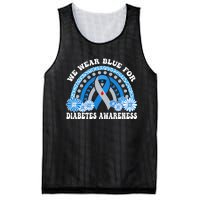 In November We Wear Blue Rainbow Diabetes Awareness Month Mesh Reversible Basketball Jersey Tank