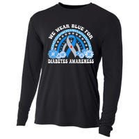 In November We Wear Blue Rainbow Diabetes Awareness Month Cooling Performance Long Sleeve Crew