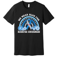 In November We Wear Blue Rainbow Diabetes Awareness Month Premium T-Shirt