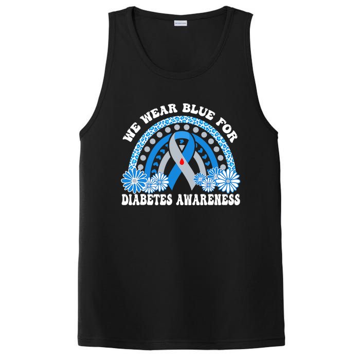 In November We Wear Blue Rainbow Diabetes Awareness Month PosiCharge Competitor Tank