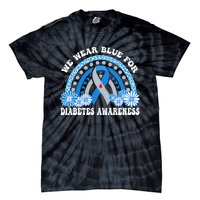 In November We Wear Blue Rainbow Diabetes Awareness Month Tie-Dye T-Shirt