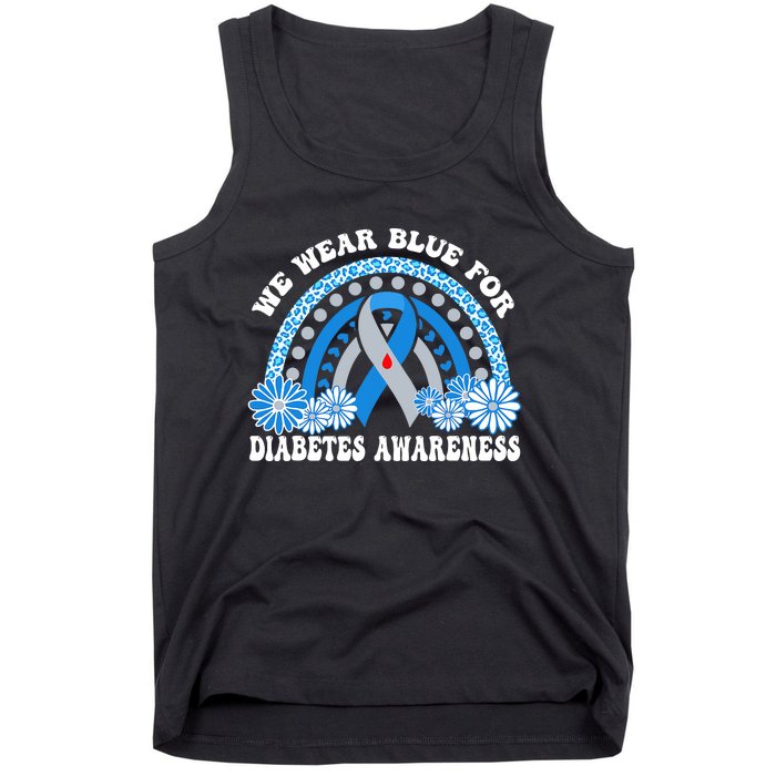 In November We Wear Blue Rainbow Diabetes Awareness Month Tank Top