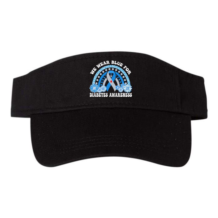 In November We Wear Blue Rainbow Diabetes Awareness Month Valucap Bio-Washed Visor