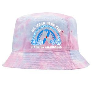 In November We Wear Blue Rainbow Diabetes Awareness Month Tie-Dyed Bucket Hat